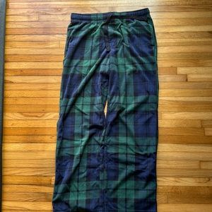 Croft & Barrow Fleece pajama pants. Blue and Green plaid. Size Medium.